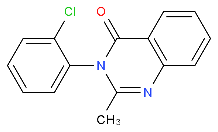 3-(2-chlorophenyl)-2-methyl-3,4-dihydroquinazolin-4-one_分子结构_CAS_340-57-8