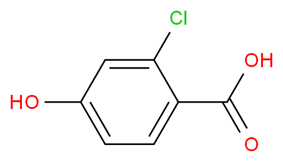 2-chloro-4-hydroxybenzoic acid_分子结构_CAS_56363-84-9