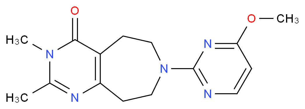 7-(4-methoxypyrimidin-2-yl)-2,3-dimethyl-3,5,6,7,8,9-hexahydro-4H-pyrimido[4,5-d]azepin-4-one_分子结构_CAS_)