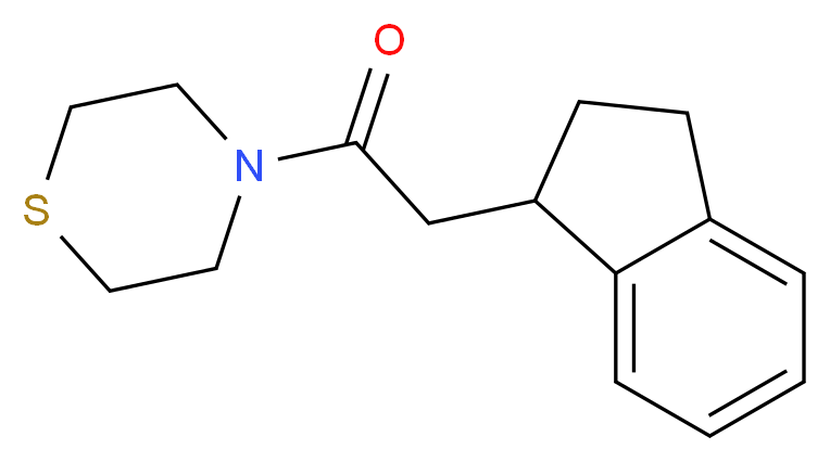 4-(2,3-dihydro-1H-inden-1-ylacetyl)thiomorpholine_分子结构_CAS_)