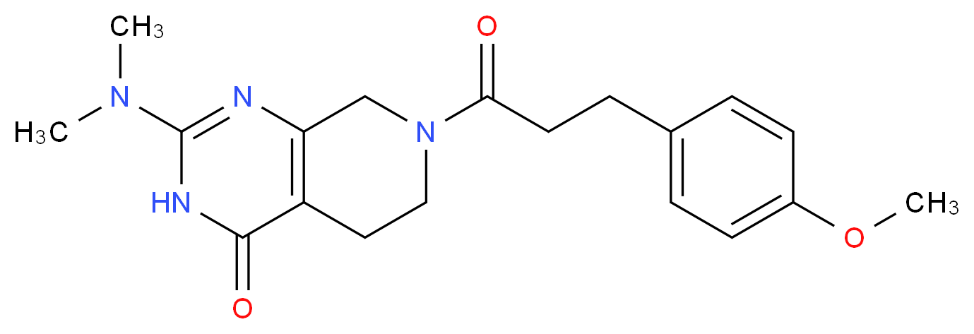 2-(dimethylamino)-7-[3-(4-methoxyphenyl)propanoyl]-5,6,7,8-tetrahydropyrido[3,4-d]pyrimidin-4(3H)-one_分子结构_CAS_)