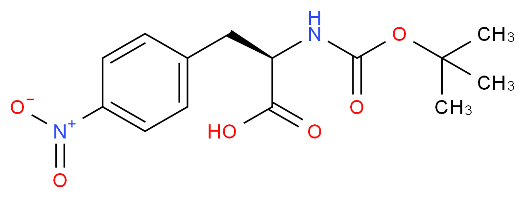 (2R)-2-{[(tert-butoxy)carbonyl]amino}-3-(4-nitrophenyl)propanoic acid_分子结构_CAS_61280-75-9