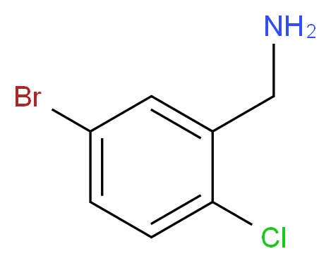 5-Bromo-2-chlorobenzylamine_分子结构_CAS_1096296-85-3)