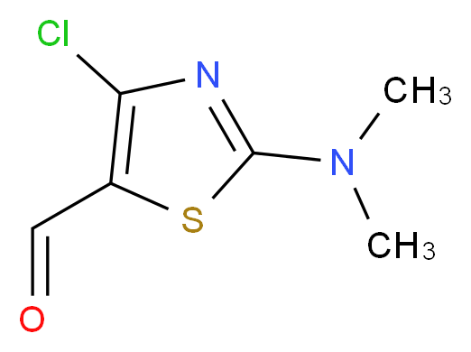 4-chloro-2-(dimethylamino)-1,3-thiazole-5-carbaldehyde_分子结构_CAS_129865-54-9