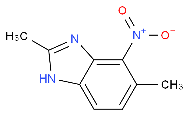 2,5-Dimethyl-4-nitrobenzimidazole_分子结构_CAS_90349-14-7)