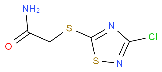 2-(3-Chloro-1,2,4-thiadiazol-5-ylthio)acetamide_分子结构_CAS_36950-05-7)