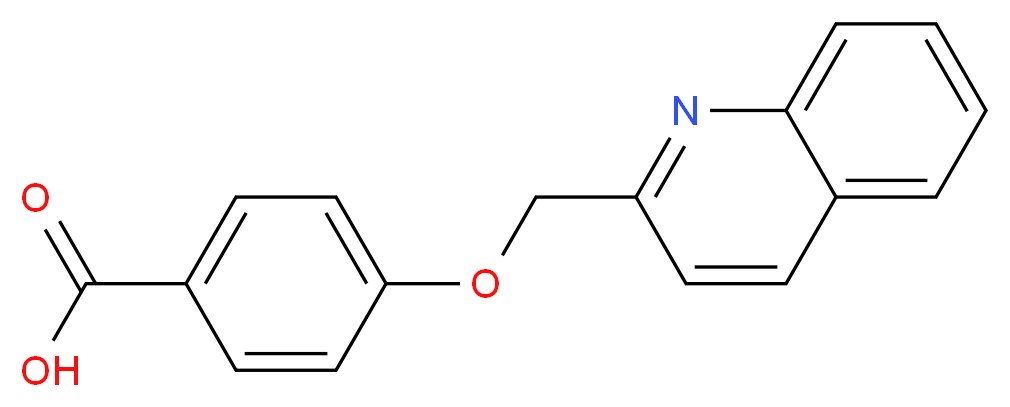 4-(quinolin-2-ylmethoxy)benzoic acid_分子结构_CAS_123724-16-3)