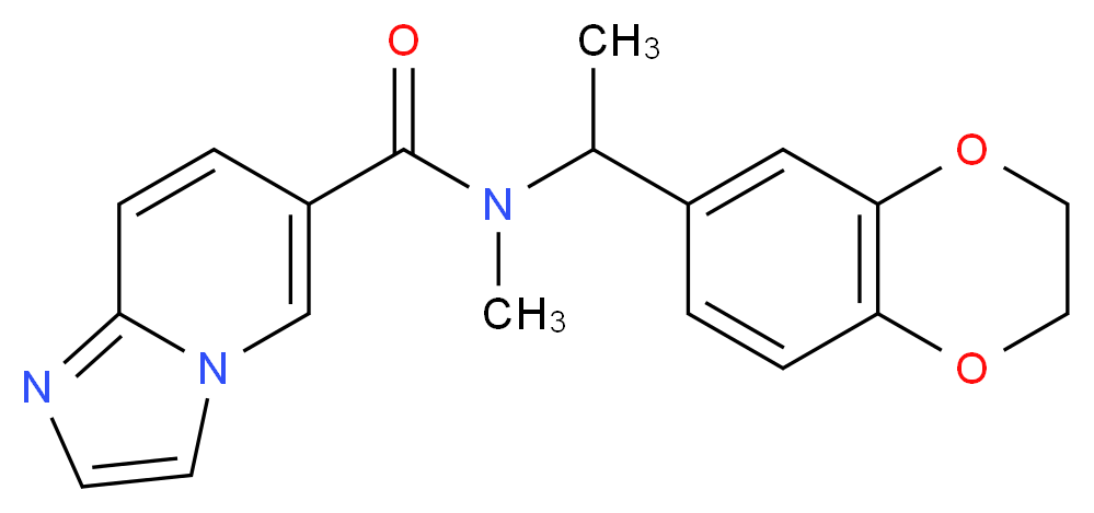 N-[1-(2,3-dihydro-1,4-benzodioxin-6-yl)ethyl]-N-methylimidazo[1,2-a]pyridine-6-carboxamide_分子结构_CAS_)