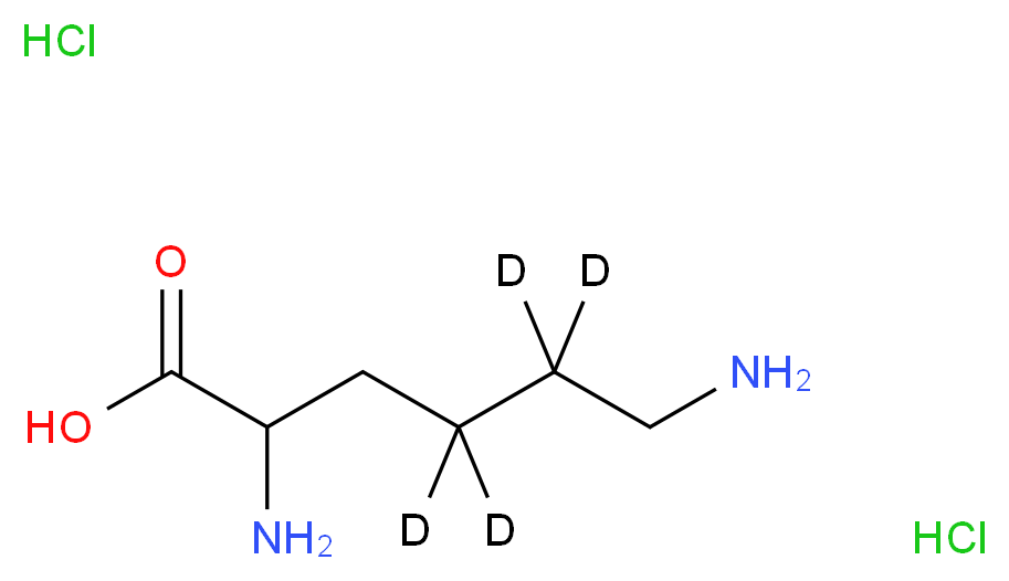 DL-赖氨酸-4,4,5,5-d4 二盐酸盐_分子结构_CAS_284664-88-6)