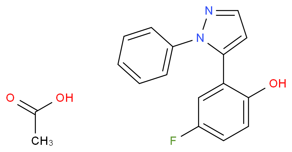 4-氟-2-(1-苯基-1H-吡唑-5-基)苯酚乙酸酯_分子结构_CAS_1173021-97-0)