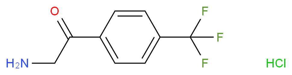 2-amino-1-[4-(trifluoromethyl)phenyl]ethan-1-one hydrochloride_分子结构_CAS_339-58-2