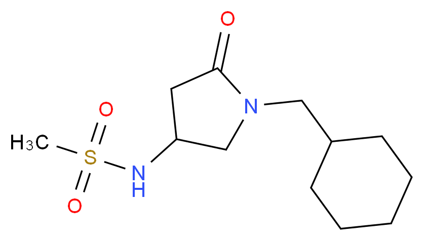 N-[1-(cyclohexylmethyl)-5-oxo-3-pyrrolidinyl]methanesulfonamide_分子结构_CAS_)