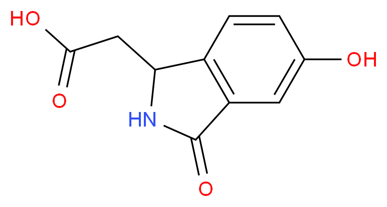 (5-Hydroxy-3-oxo-2,3-dihydro-1H-isoindol-1-yl)-acetic acid_分子结构_CAS_94512-05-7)