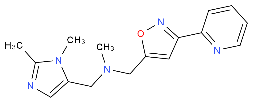 1-(1,2-dimethyl-1H-imidazol-5-yl)-N-methyl-N-{[3-(2-pyridinyl)-5-isoxazolyl]methyl}methanamine_分子结构_CAS_)