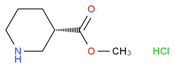 (S)-Methyl piperidine-3-carboxylate hydrochloride_分子结构_CAS_164323-84-6)