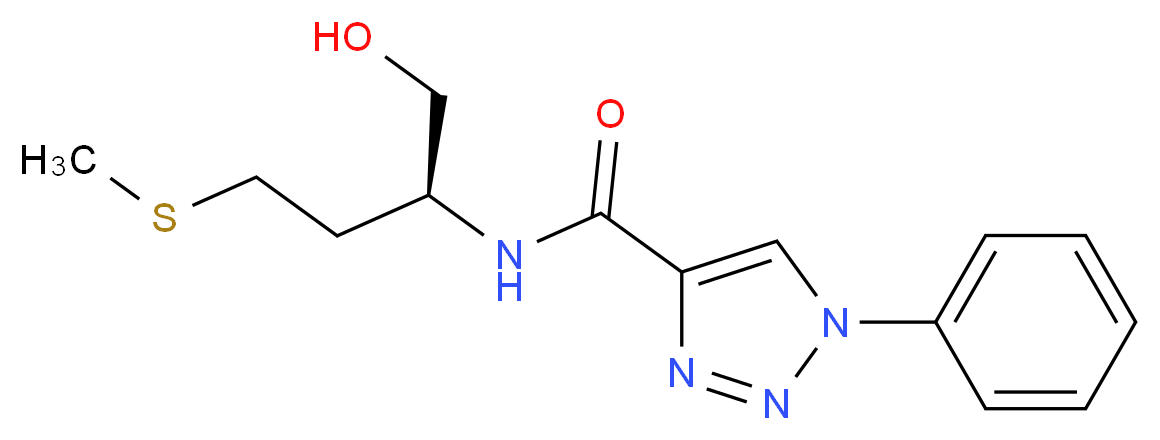 N-[(1S)-1-(hydroxymethyl)-3-(methylthio)propyl]-1-phenyl-1H-1,2,3-triazole-4-carboxamide_分子结构_CAS_)