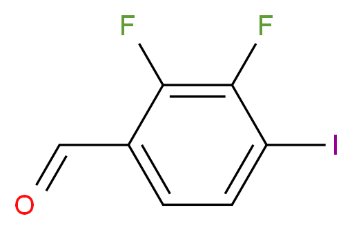 2,3-difluoro-4-iodobenzaldehyde_分子结构_CAS_885590-99-8