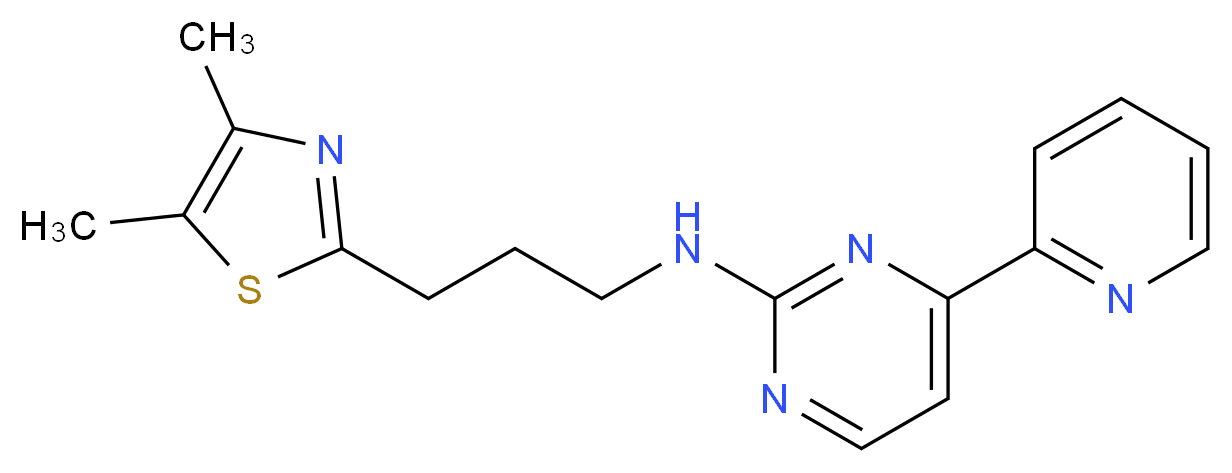 N-[3-(4,5-dimethyl-1,3-thiazol-2-yl)propyl]-4-(2-pyridinyl)-2-pyrimidinamine_分子结构_CAS_)