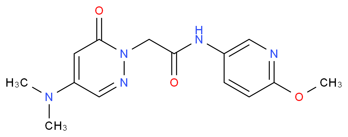 2-[4-(dimethylamino)-6-oxo-1(6H)-pyridazinyl]-N-(6-methoxy-3-pyridinyl)acetamide_分子结构_CAS_)
