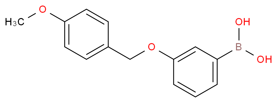 3-(4′-甲氧基苄氧)苯硼酸_分子结构_CAS_1072951-89-3)