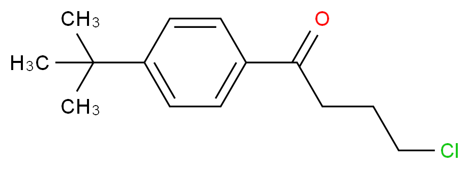 1-(4-tert-butylphenyl)-4-chlorobutan-1-one_分子结构_CAS_43076-61-5