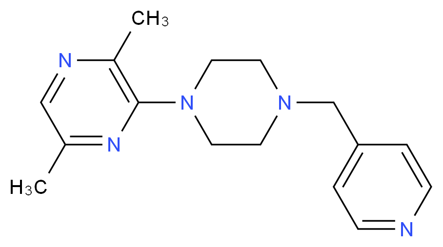 2,5-dimethyl-3-[4-(pyridin-4-ylmethyl)piperazin-1-yl]pyrazine_分子结构_CAS_)
