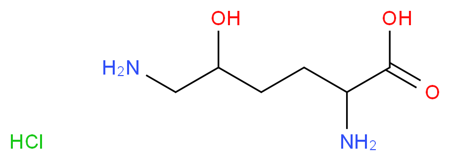 5-羟基-DL-赖氨酸 盐酸盐_分子结构_CAS_13204-98-3)