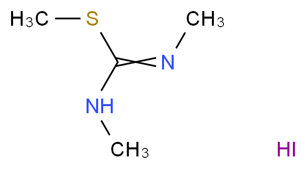 N,N'-dimethyl(methylsulfanyl)methanimidamide hydroiodide_分子结构_CAS_6966-83-2