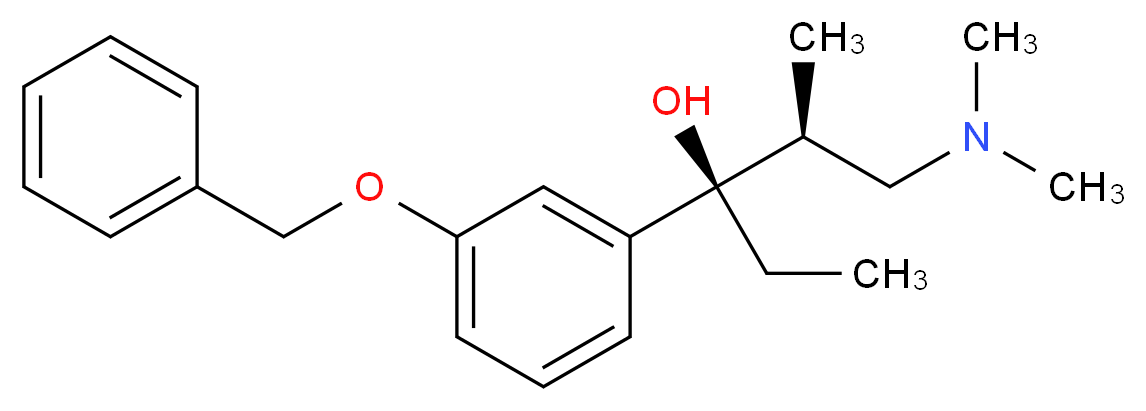 (2S,3R)-3-[3-(benzyloxy)phenyl]-1-(dimethylamino)-2-methylpentan-3-ol_分子结构_CAS_1004315-82-5