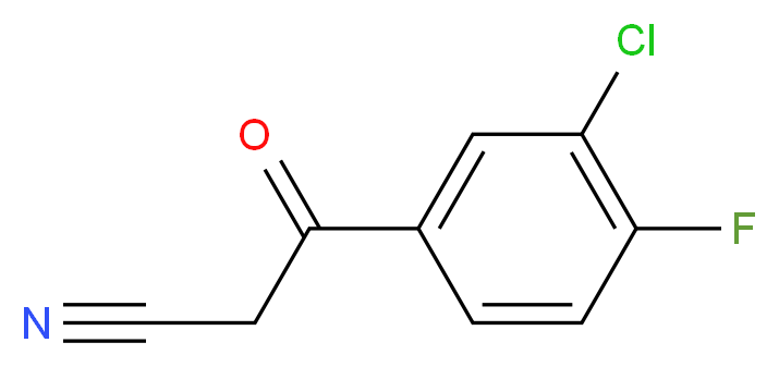 3-Chloro-4-fluorobenzoylacetonitrile_分子结构_CAS_)