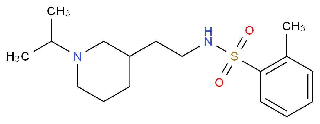 N-[2-(1-isopropylpiperidin-3-yl)ethyl]-2-methylbenzenesulfonamide_分子结构_CAS_)