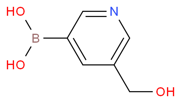 (5-(HydroxyMethyl)pyridin-3-yl)boronic acid_分子结构_CAS_908369-20-0)