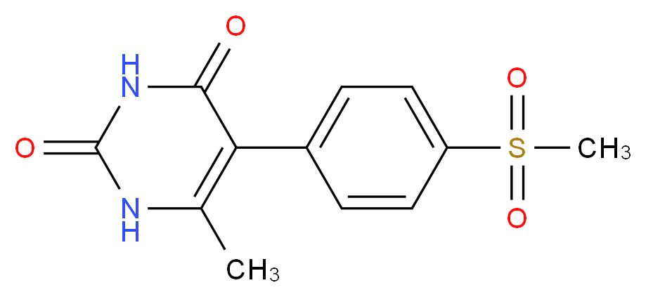6-methyl-5-[4-(methylsulfonyl)phenyl]pyrimidine-2,4(1H,3H)-dione_分子结构_CAS_)