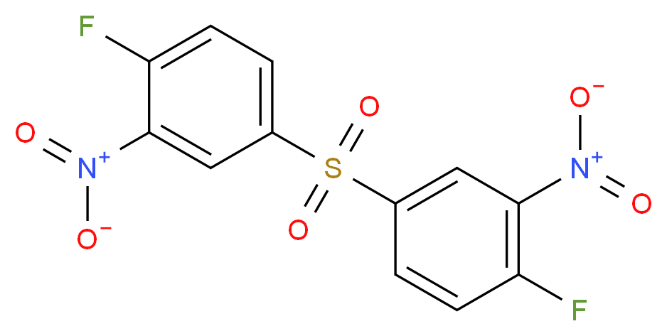 Bis(4-fluoro-3-nitrophenyl) sulphone_分子结构_CAS_312-30-1)