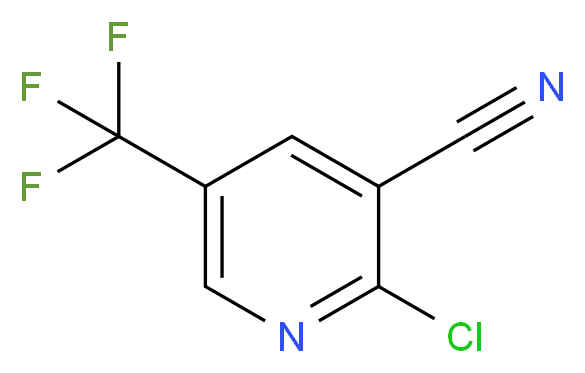 2-chloro-5-(trifluoromethyl)pyridine-3-carbonitrile_分子结构_CAS_624734-22-1