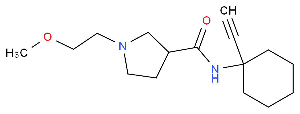 N-(1-ethynylcyclohexyl)-1-(2-methoxyethyl)pyrrolidine-3-carboxamide_分子结构_CAS_)