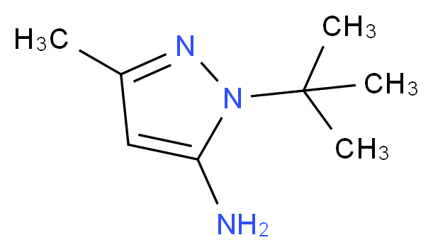 1-tert-butyl-3-methyl-1H-pyrazol-5-amine_分子结构_CAS_141459-53-2