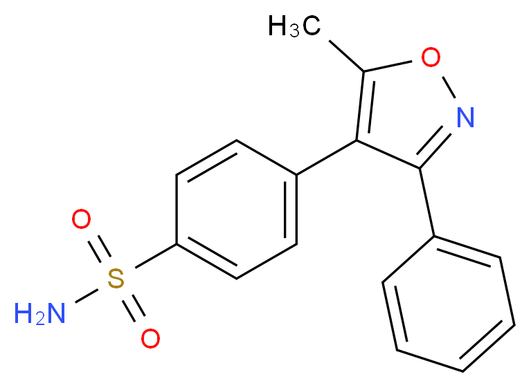 4-(5-methyl-3-phenyl-1,2-oxazol-4-yl)benzenesulfonamide_分子结构_CAS_181695-72-7)