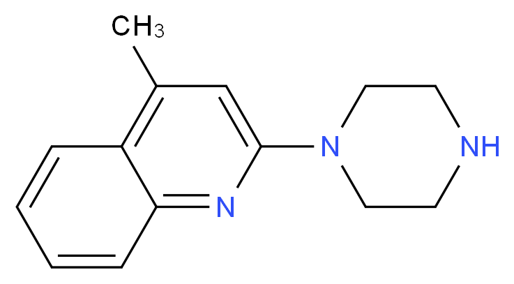 4-甲基-2-(1-哌嗪基)喹啉_分子结构_CAS_50693-78-2)