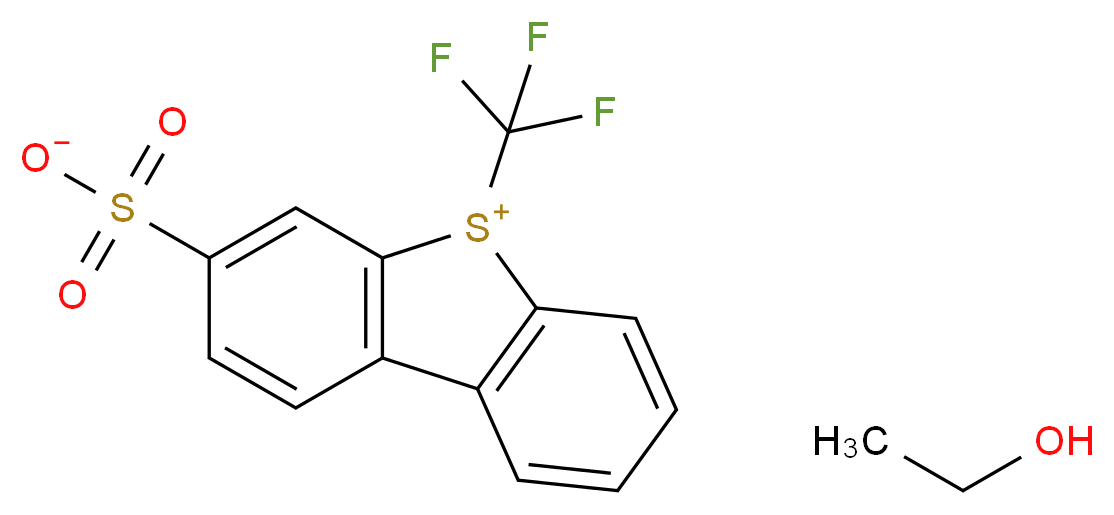 ethanol 8-(trifluoromethyl)-8-thiatricyclo[7.4.0.0^{2,7}]trideca-1(9),2(7),3,5,10,12-hexaen-8-ium-5-sulfonate_分子结构_CAS_160656-62-2