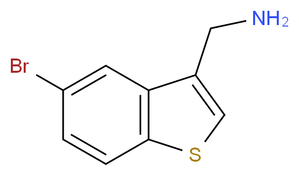(5-Bromo-3-benzo[b]thienyl)methylamine 97%_分子结构_CAS_744985-64-6)