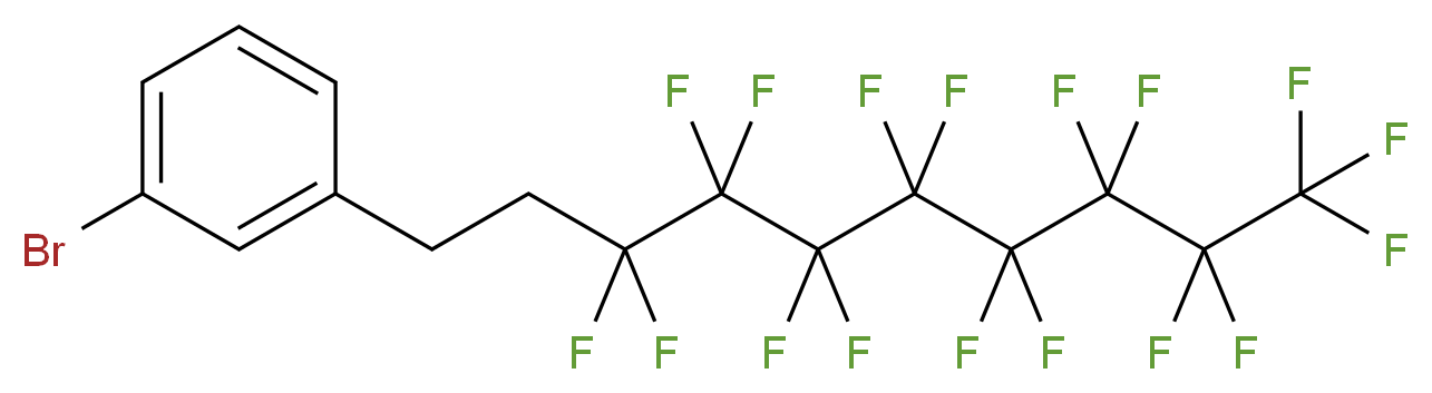 1-bromo-3-(3,3,4,4,5,5,6,6,7,7,8,8,9,9,10,10,10-heptadecafluorodecyl)benzene_分子结构_CAS_340157-97-3