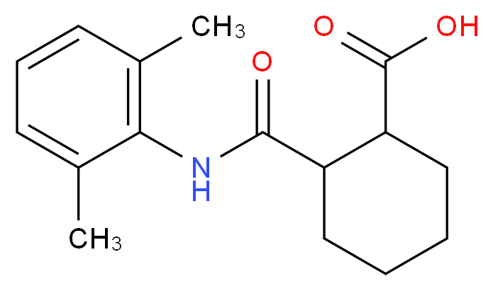 2-[(2,6-dimethylphenyl)carbamoyl]cyclohexane-1-carboxylic acid_分子结构_CAS_414882-11-4