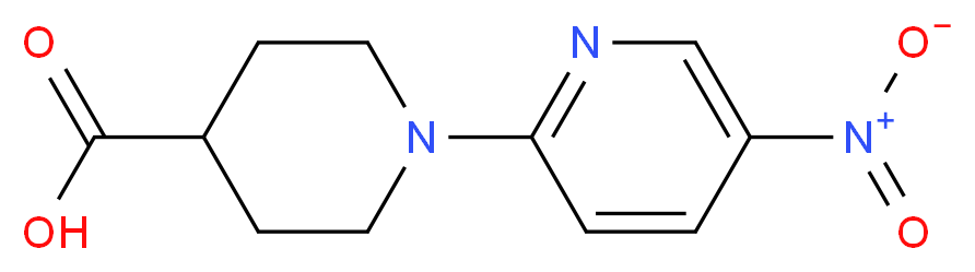 1-(5-nitropyridin-2-yl)piperidine-4-carboxylic acid_分子结构_CAS_868077-44-5