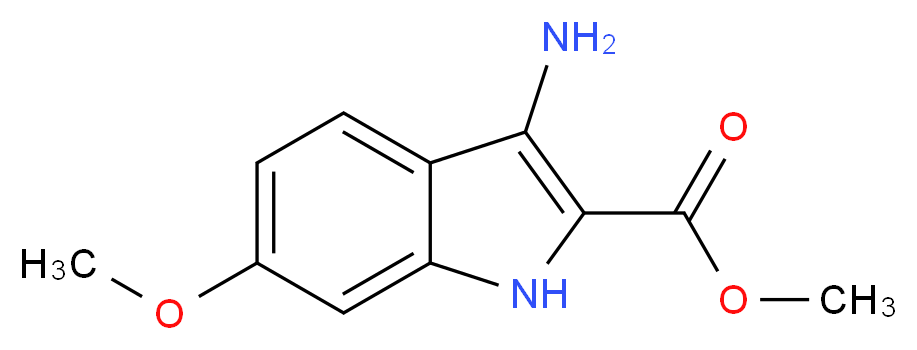 methyl 3-amino-6-methoxy-1H-indole-2-carboxylate_分子结构_CAS_696649-63-5