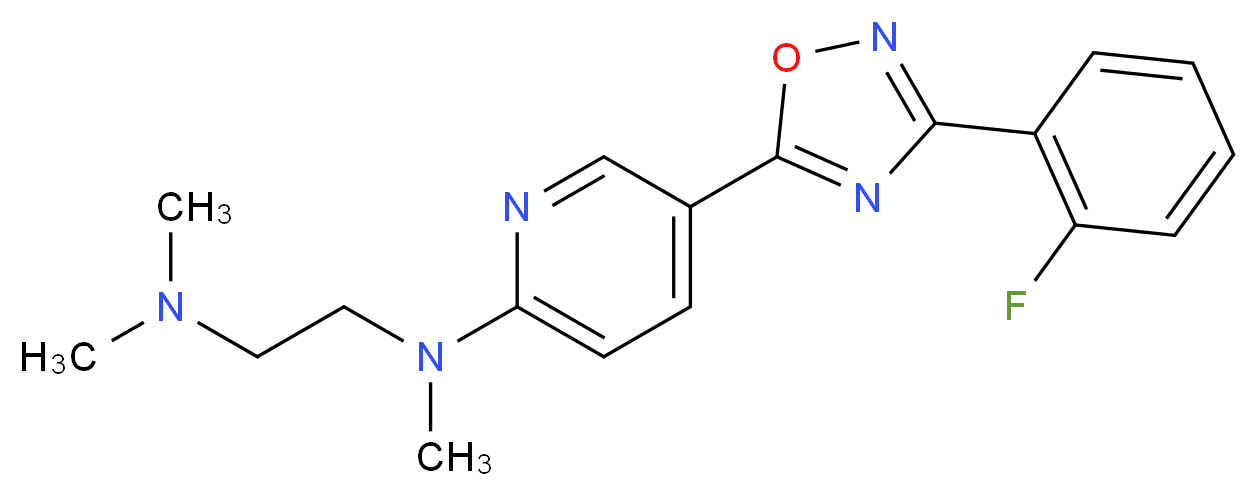 N-{5-[3-(2-fluorophenyl)-1,2,4-oxadiazol-5-yl]pyridin-2-yl}-N,N',N'-trimethylethane-1,2-diamine_分子结构_CAS_)
