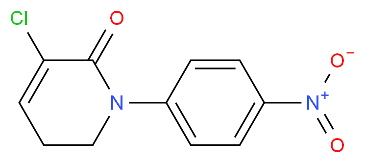 3-chloro-1-(4-nitrophenyl)-1,2,5,6-tetrahydropyridin-2-one_分子结构_CAS_536760-29-9