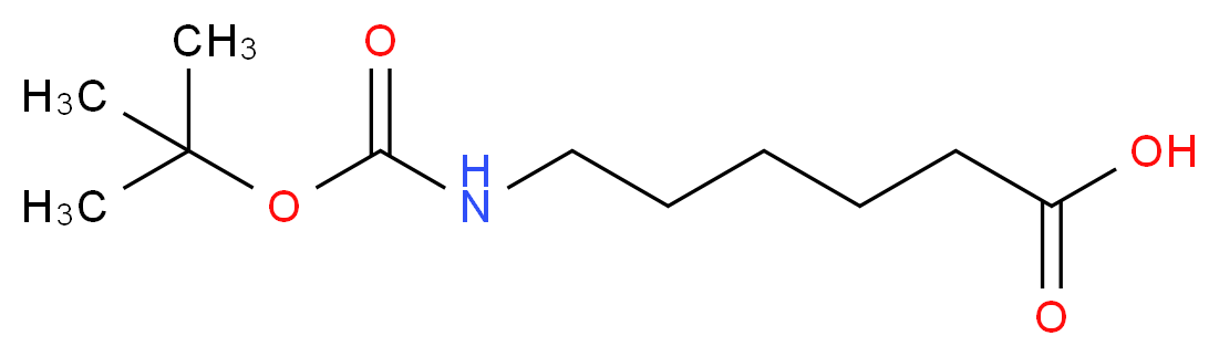 6-{[(tert-butoxy)carbonyl]amino}hexanoic acid_分子结构_CAS_6404-29-1