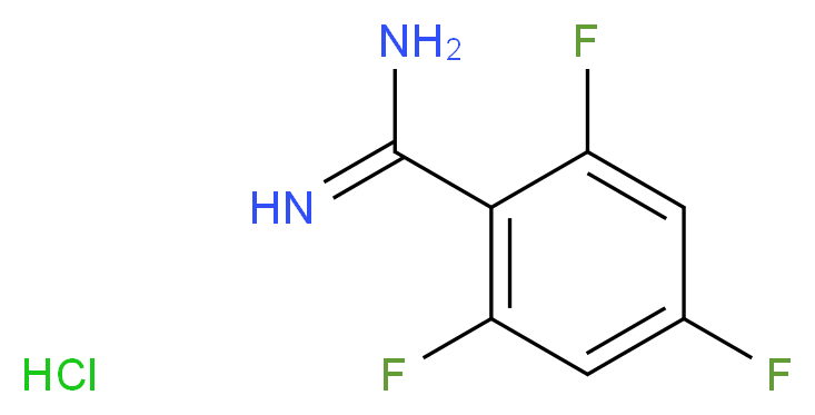 2,4,6-trifluorobenzene-1-carboximidamide hydrochloride_分子结构_CAS_1006047-63-7