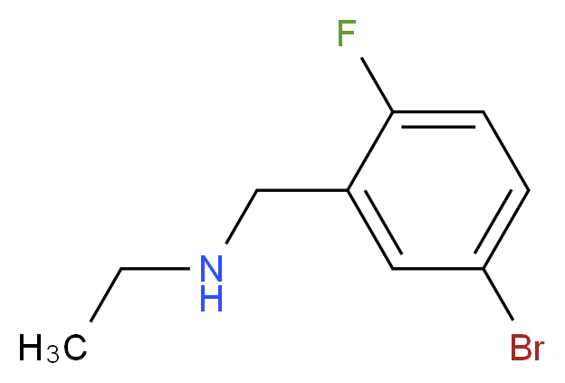 [(5-bromo-2-fluorophenyl)methyl](ethyl)amine_分子结构_CAS_1016718-58-3